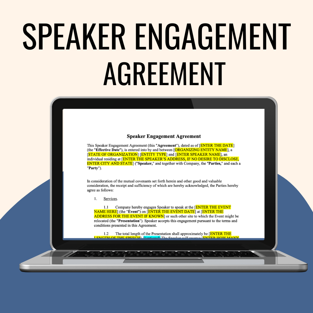 Speaker Engagement Agreement